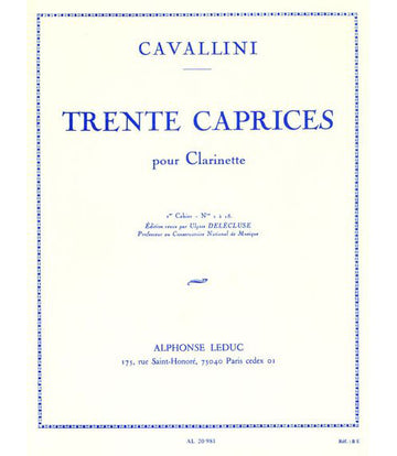 CAVALLINI E. - 30 CAPRICES VOLUME 1 (1 A 18) - CLARINETTE