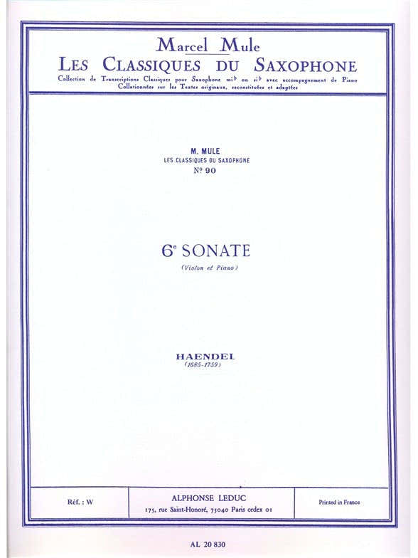 Sonate Nr. 6 (Saxophon/Klavier)