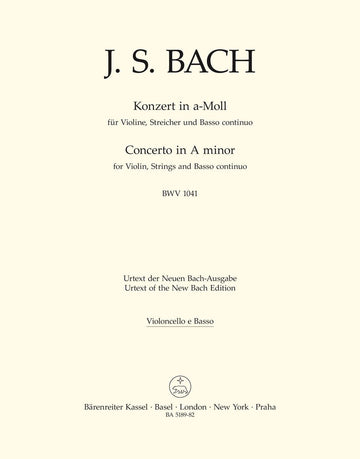 BACH J.S. - Konzert in A-Moll BWV 1041 für Violine, Streicher und BC