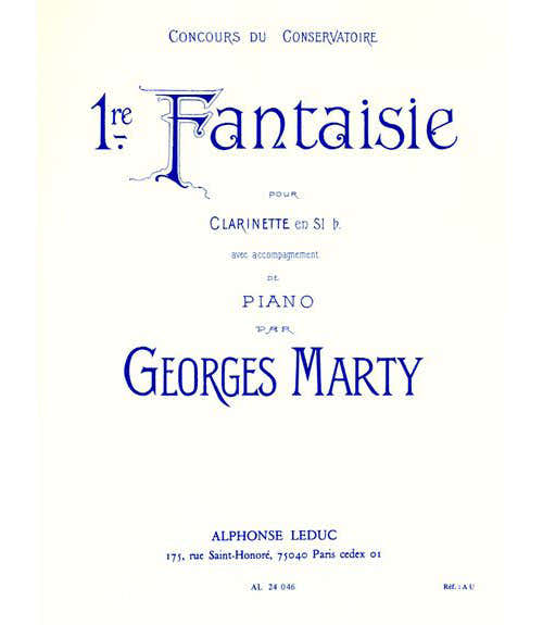 MARTY - FANTAISIE N01 - CLARINETTE ET PIANO