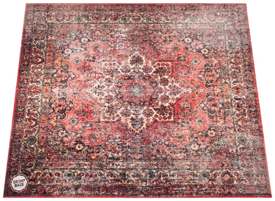 Freie Aufhà¤ngung & 27dB Trittschallreduzierung - Drumteppich 1.50 x 1.30m - Persian Worn Red