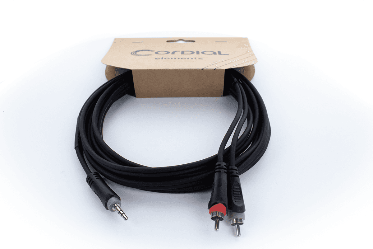 Y-Kabel Stereo-Mini-Klinke / 2 RCA 1,5 M