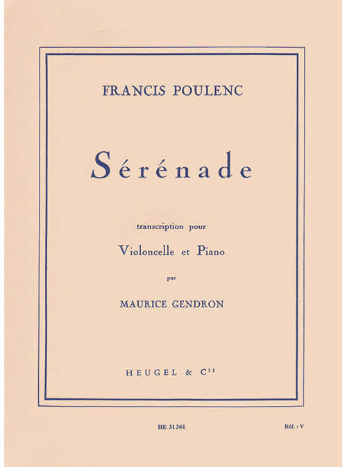 Poulenc Francis - Serenade - Violoncello & Klavier