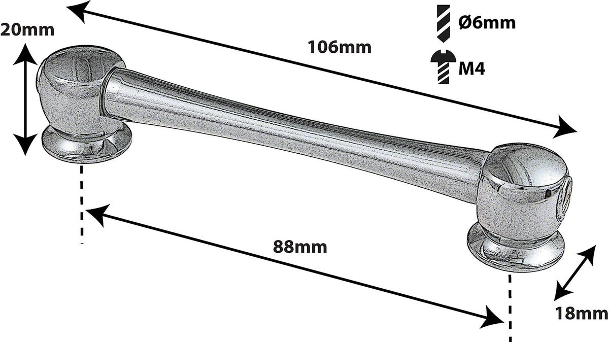 TL11D88 - SPANNBÖCKCHEN TUBELUG - 88MM - DOPPELTE SPANNSHCHRAUBEN (X1)