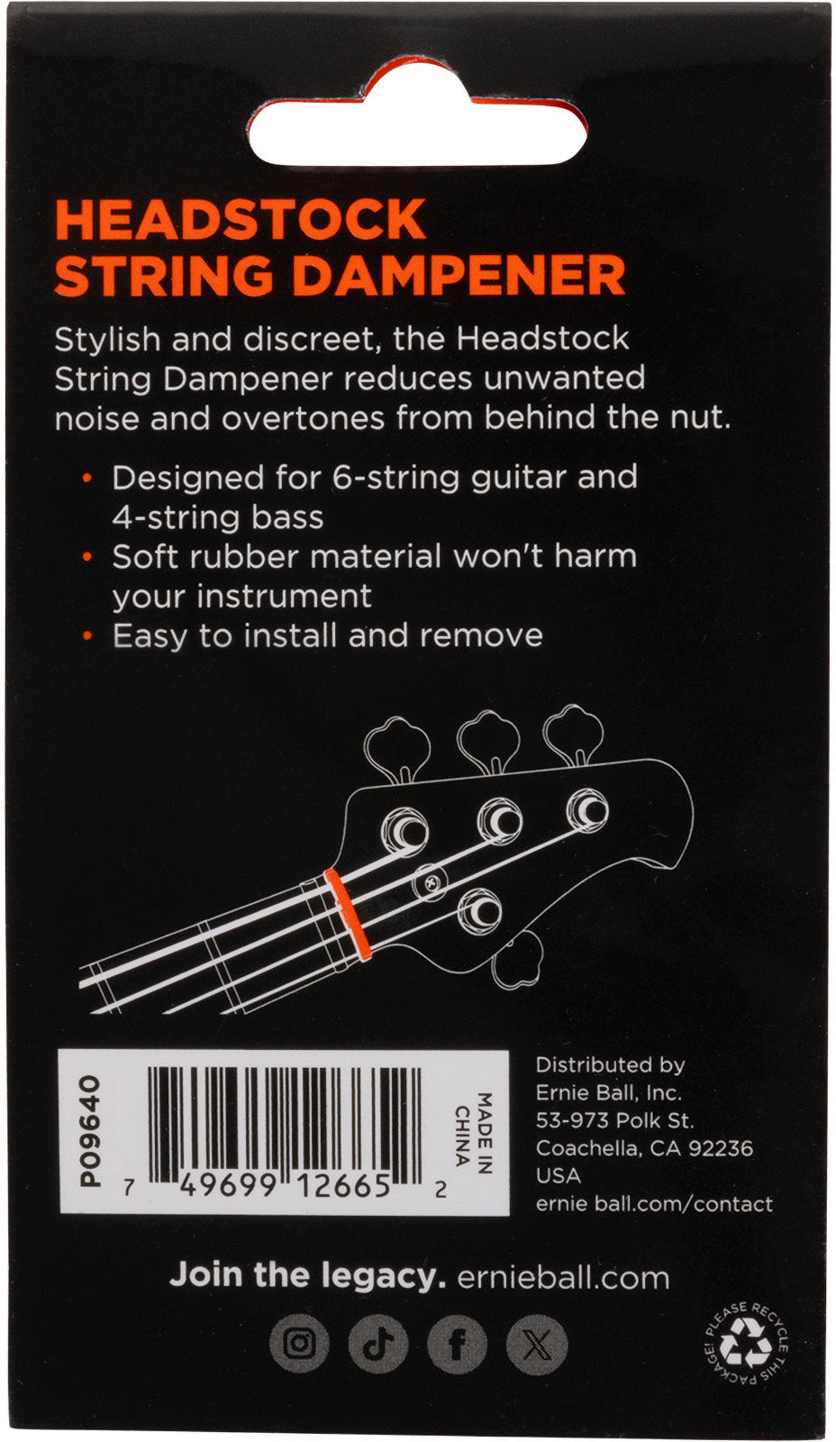 Nut Mute For 6-String Guitar And 4-String Bass