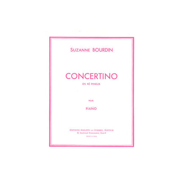 Bourdin - Concertino En Ré Mineur - Klavier