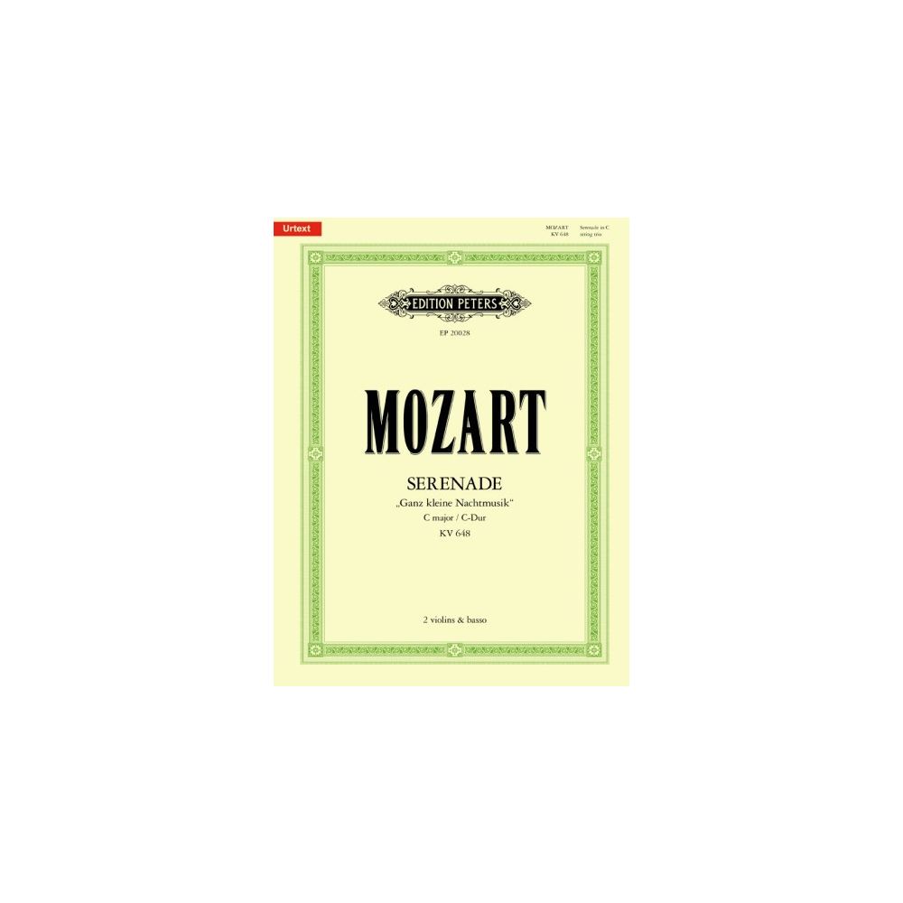 MOZART W.A - Serenade C-Dur "GANZ KLEINE NACHTMUSIK" KV 648 - 2 Violinen & Klavier