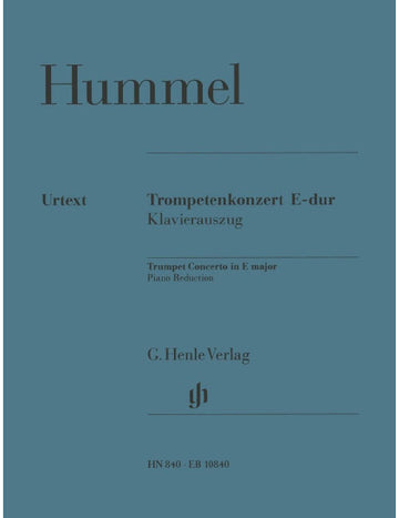 HUMMEL JOHANN NEPOMUK - TROMPETENKONZERT E-DUR - VOICE AND PIANO
