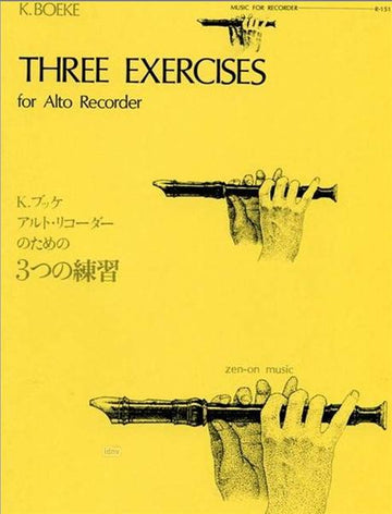 Music Boeke Kees - Three Exercises- Flute A Bec Alto
