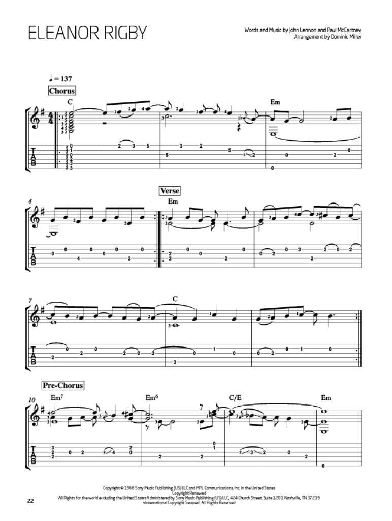 The Beatles arranged for Guitar by Dominic Miller