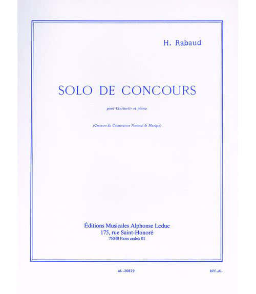 RABAUD H. - SOLO DE CONCOURS
