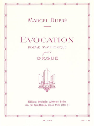 Dupre Marcel - Evocations Op.37 - Orgue