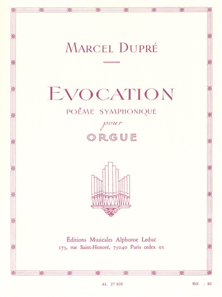 Dupre Marcel - Evocations Op.37 - Orgue