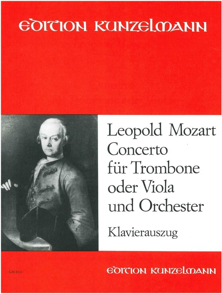 Mozart Leopold - Concerto For Alto Trombone - Reduction Piano