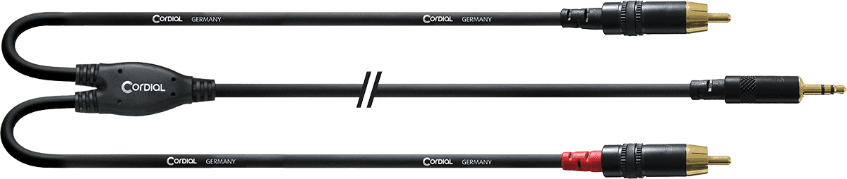 Y-Kabel Verlängerung Miniklinke/RCA 6 M
