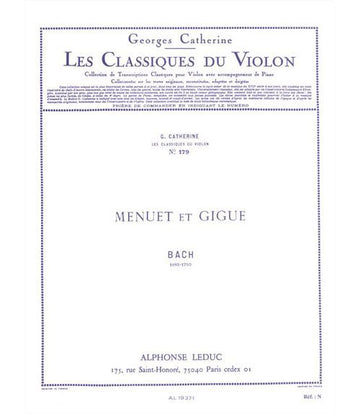 Bach J.S. - Menuet et Gigue - Violon & Piano