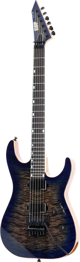 M-II DX USA FR Geflammter Ahorn Blue Moon EMG