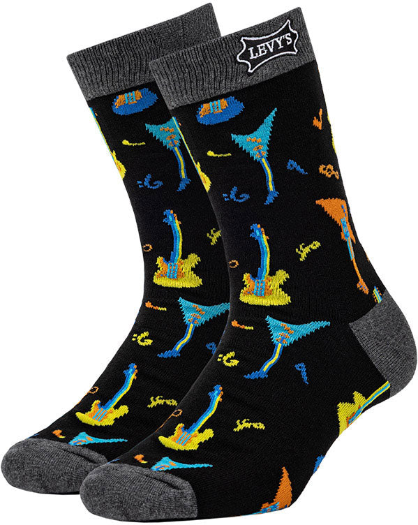 Paar Socken mit E-Gitarrenmotiv