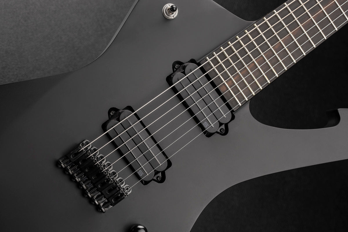 Humbucker 7-saitig Black Jupiter Rails, Signatur von Wes Hauch, Hals, schwarz