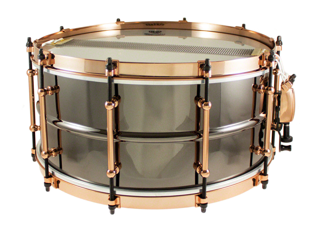 BK-6514SFXG - BLACK DAWG AZTEC GOLD VINTAGE 14" X 6.5" SNARE DRUM - BRASS SHELL