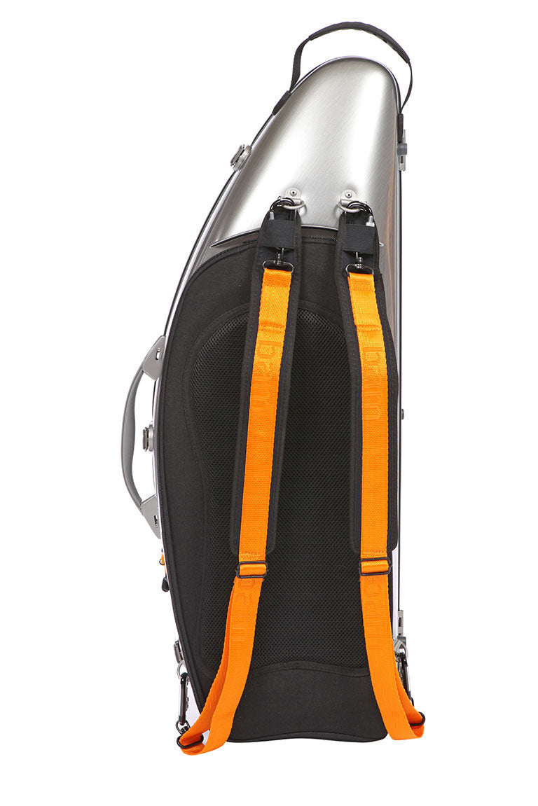 Tenorsaxophon-Etui Hightech La Defense + Tasche - Gebürstetes Aluminium