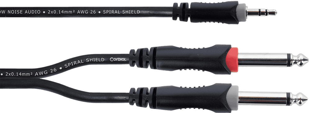 Cordial Y-Kabel Splitter Stereo-Miniklinke / 2 Mono-Klinken 3 M