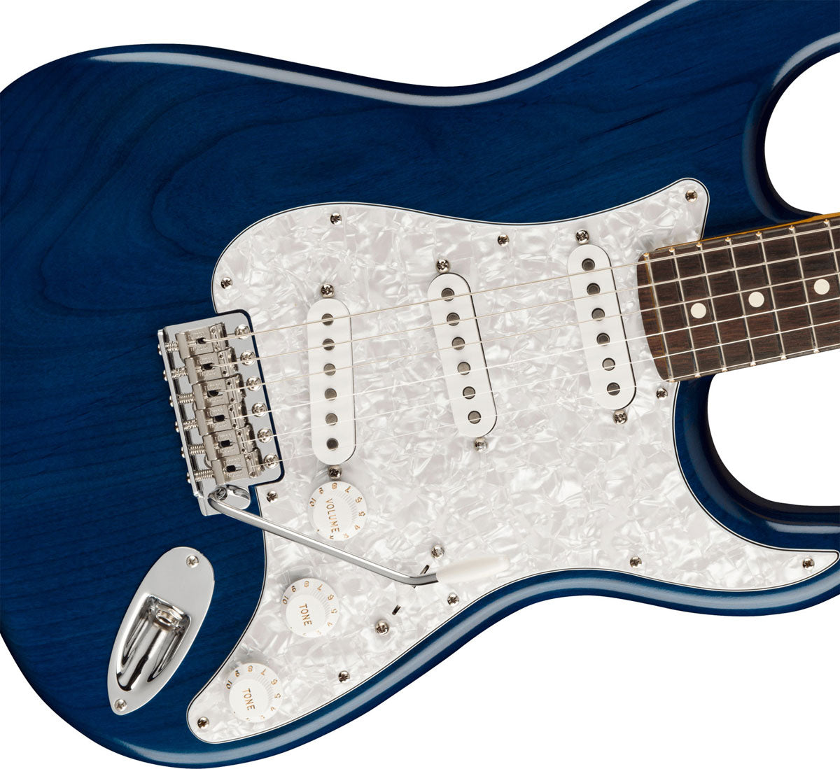 Stratocaster Signatur Corry Wong RW Saphirblau transparent