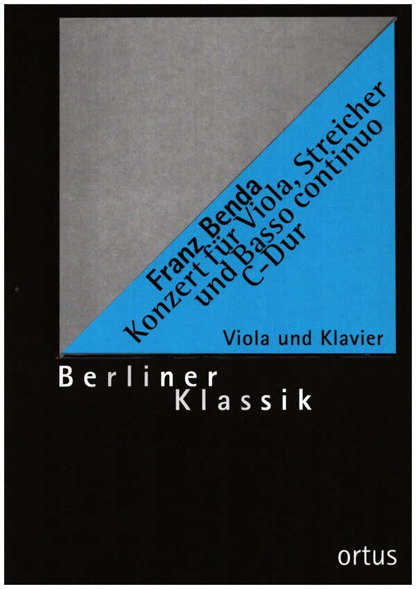 BENDA FRANZ - KONZERT C-DUR - ALTO & PIANO