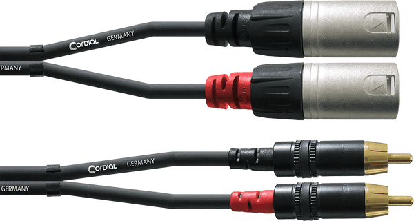 Doppeltes Audiokabel XLR-Stecker/RCA 1,5 M