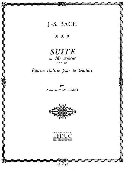 Suite in e-Moll BWV 996