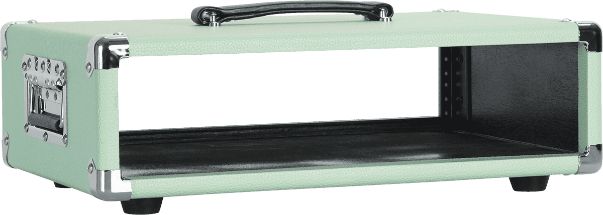 WOODEN RACK 2U VINTAGE AMP SURF GREEN