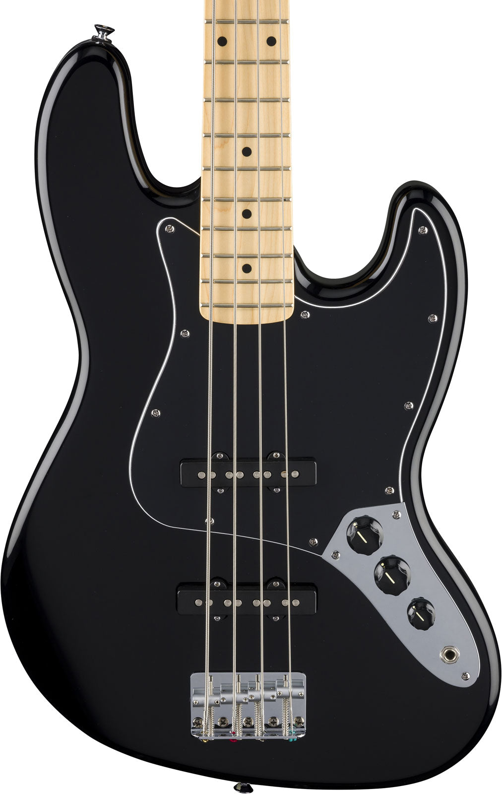 Standard Jazz Bass MN schwarzes Schlagbrett Black