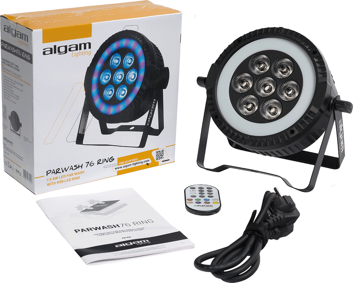 PAR WASH 7X6W + LED RING