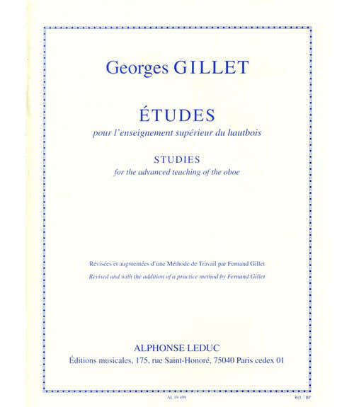 Gillet - Etudes Pour L'enseignement - Hautbois
