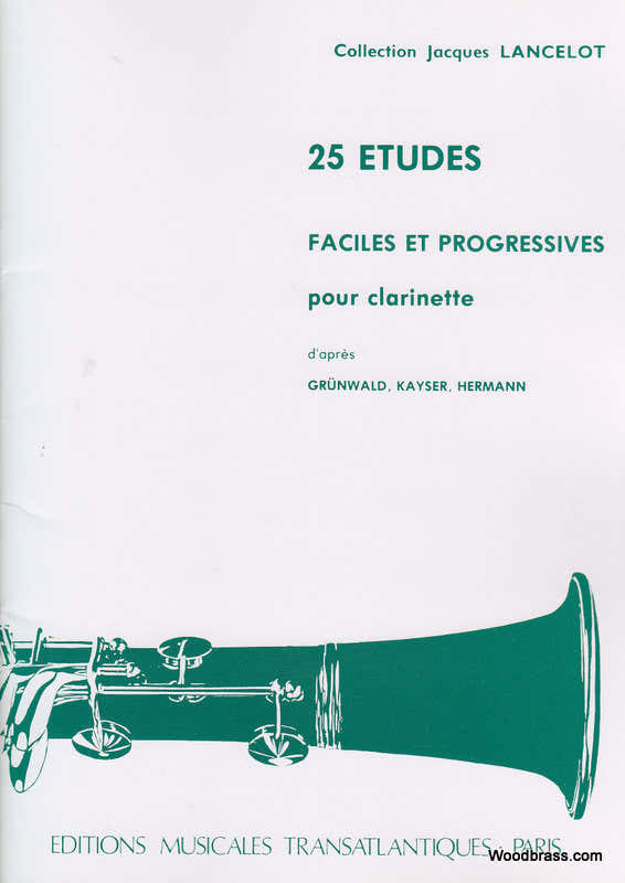 25 ETUDES FACILES ET PROGRESSIVES - CLARINETTE