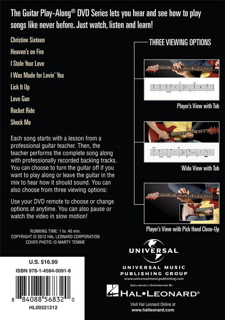 KISS GUITAR PLAY ALONG VOL.34 - DVD