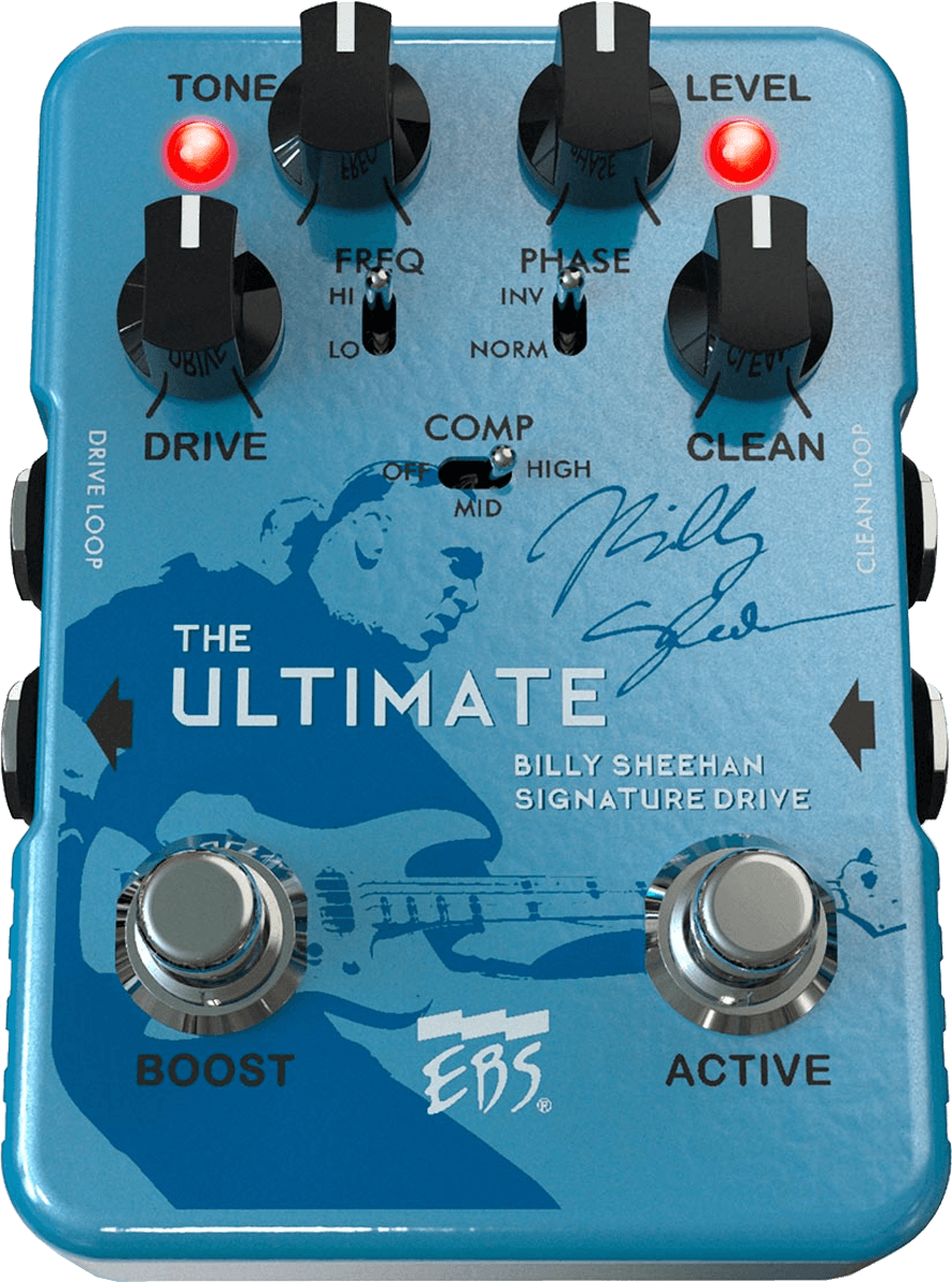 EBS BILLY SHEEHAN ULTIMATE SIGNATURE BASS OVERDRIVE PEDAL