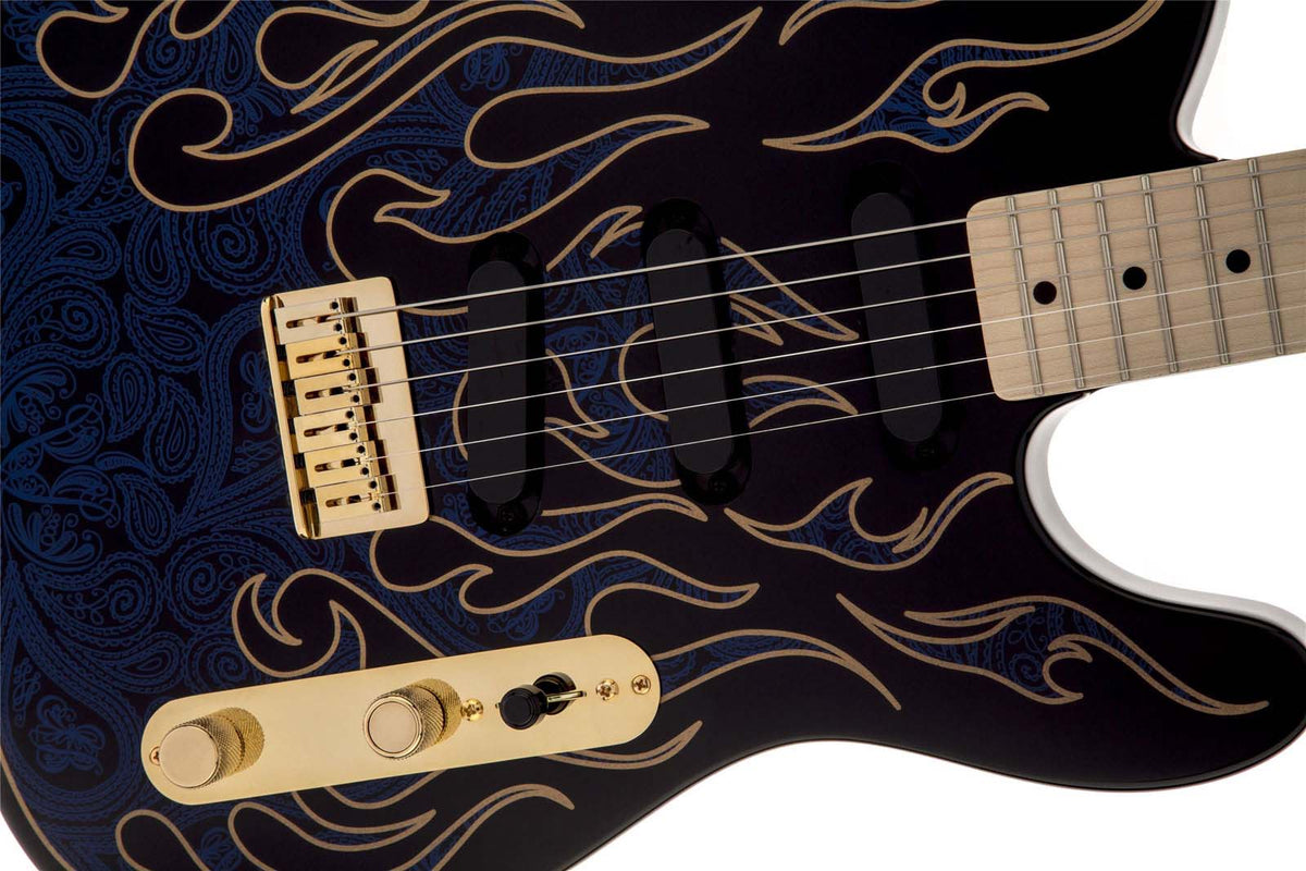 James Burton Telecaster Mn, Blaue Paisley-Flammen
