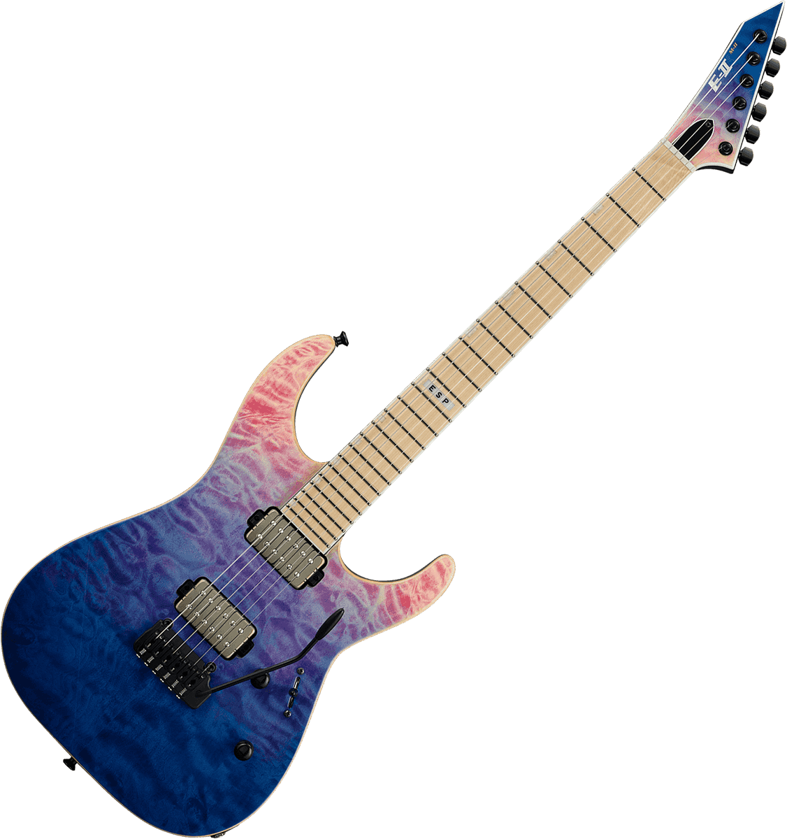 E-Ii M-Ii Hipshot Tremolo Qm Indigo-Lila-Verlauf