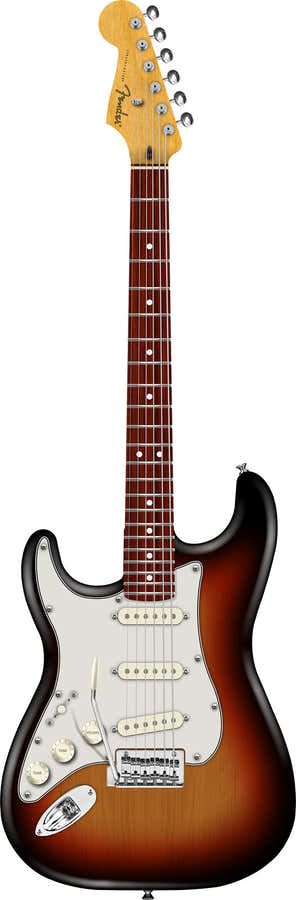 Stratocaster LH Player II RW 3-Farben-Sunburst