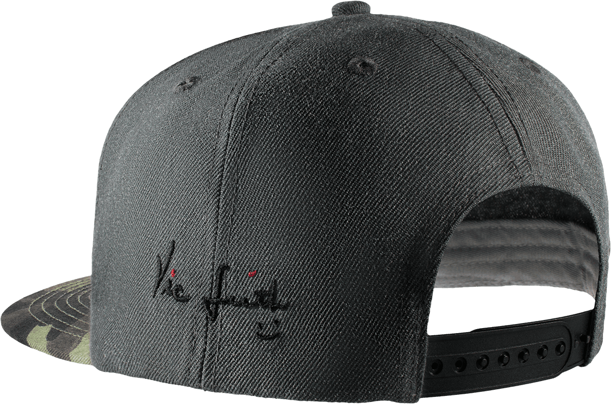 Graue Camouflage-Snapback-Kappe mit 6 Panels