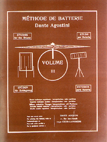 AGOSTINI - METHODE DE BATTERIE VOL.3 : TECHNIQUES SUPERIEURES
