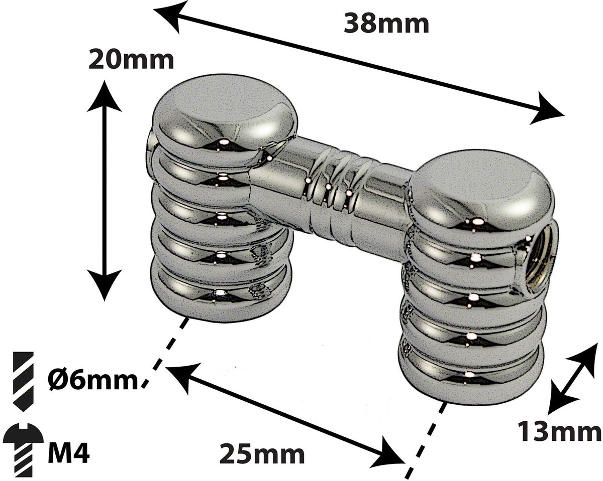 TL5D25 - SPANNBCKCHEN TUBELUG - 25MM - DOPPELTE SPANNSCHRAUBEN (X1)