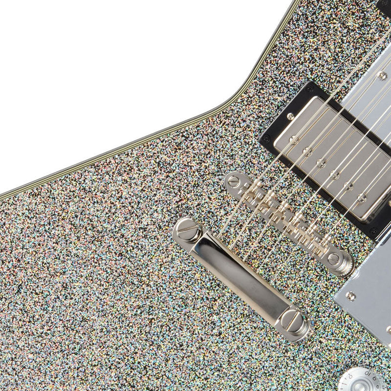 Explorer Custom Signatur Lzzy Hale Schwarzer Diamant Holografischer Glitzer IBG