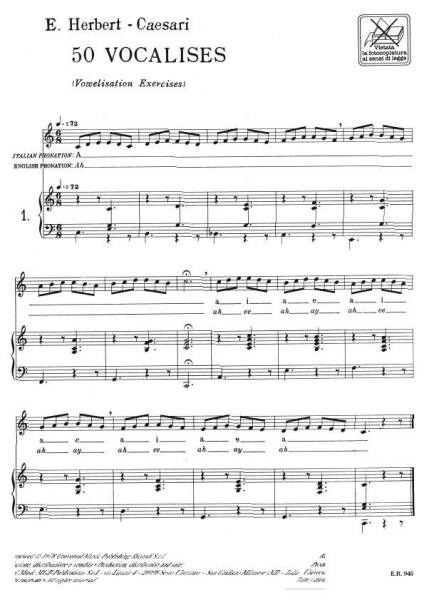HERBERT-caesari E. - 50 Vocalises - Chant