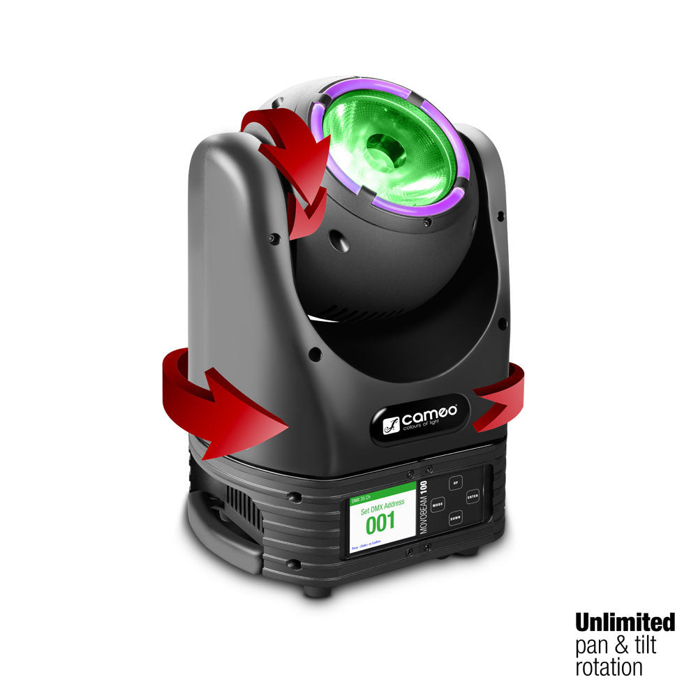 MOVO BEAM 100 - UNBEGRENZTES DREHSCHEINWERFER MIT LED-KRONE