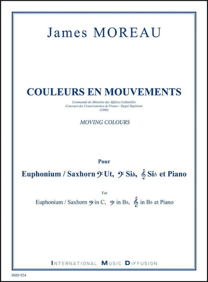 MOREAU JAMES - COULEURS EN MOUVEMENTS - EUPHONIUM & PIANO