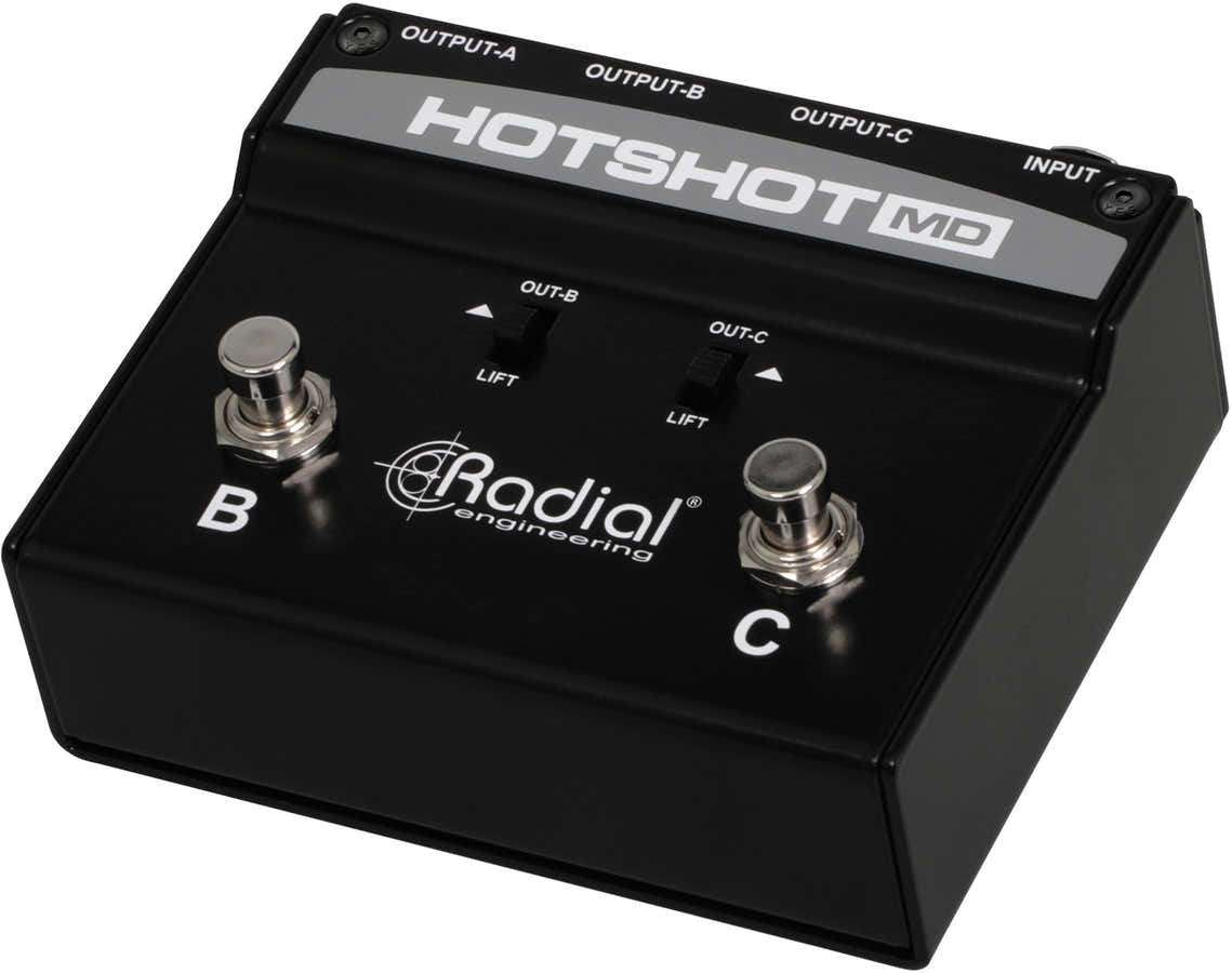 HOTSHOT-MD Mikrofonumschalter mit 3 Ausgängen