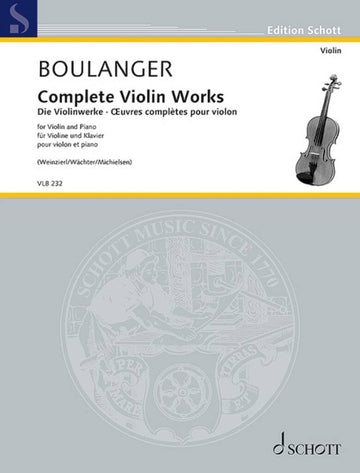 Boulanger Lili - Oeuvres Completes Pour Violon
