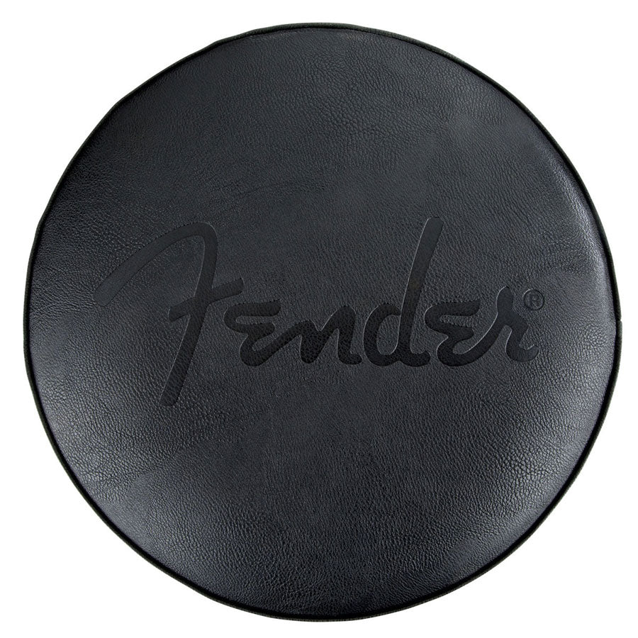 Embossed Black Logo Barstool Black-Black 24"